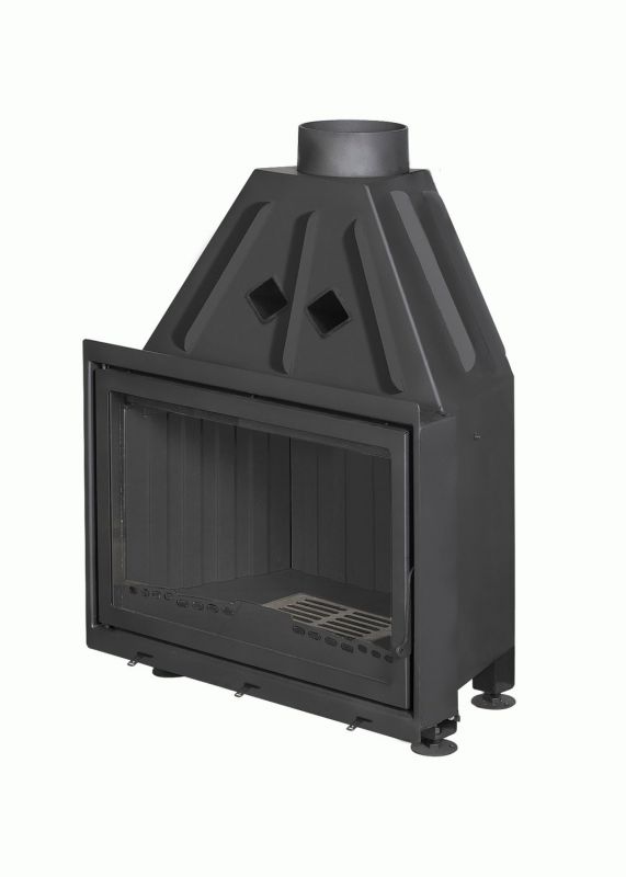 Стальная топка АЛЬФА 800B черный шамот